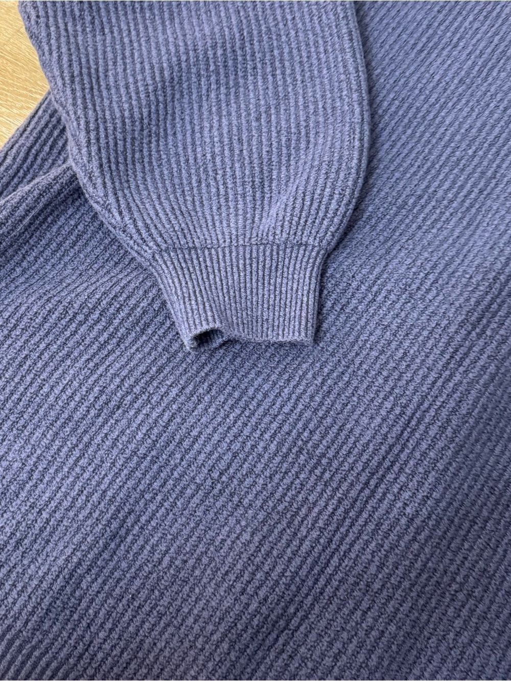 aerie Deep Blue Ribbed Button-Front Cardigan - Picture 6 of 6